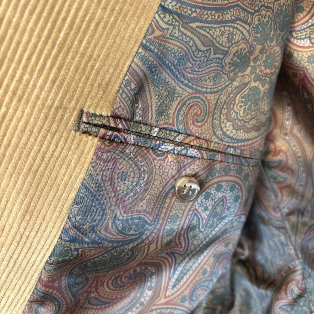 LAUREN RALPH LAUREN Men's Tan Blazer Cotton 40S/XL - Picture 10 of 14